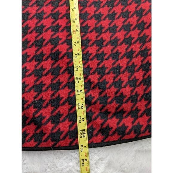 Susan‎ Graver Fleece Red & Black Houndstooth Full zip Vest Plus size 2X - Picture 6 of 7